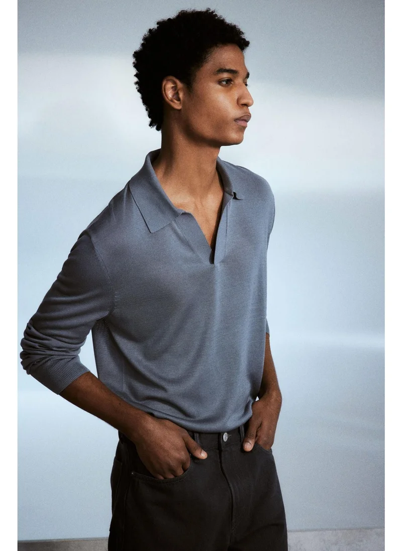 اتش اند ام Regular Fit Fine-knit polo shirt
