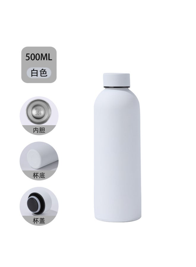 Small Mouth Bottle Double-layer Straight Vacuum Insulated 304 Stainless Steel Thermos Cup Outdoor Portable Sports Water Bottle Portable