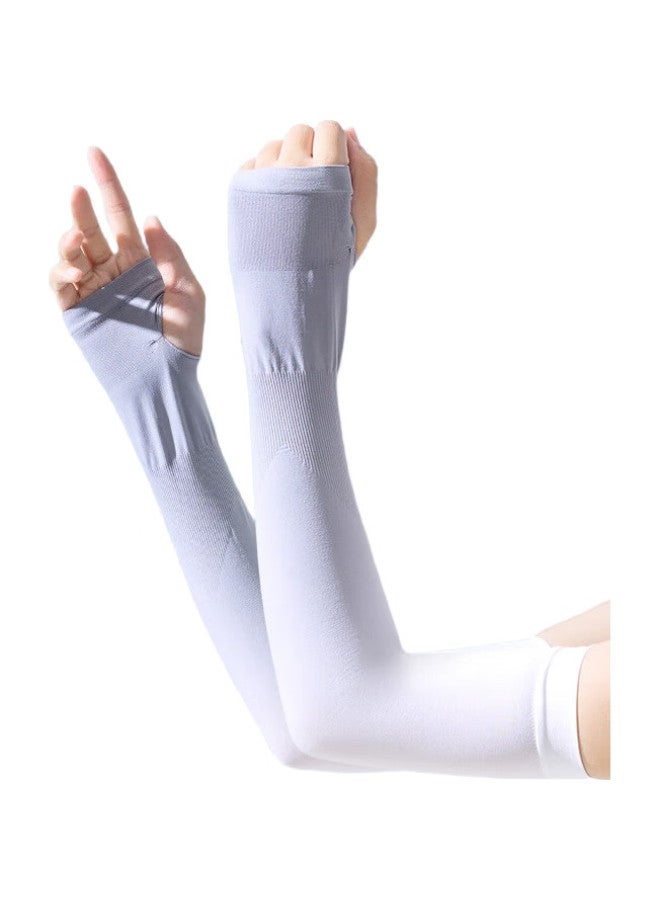 Ousen Ice Silk Arm Sleeves, Sun Protection, Uv Protection, For Men And Women, Summer Driving, Thin, Sports, Cycling, Gradient Arm Sleeves - Image 1