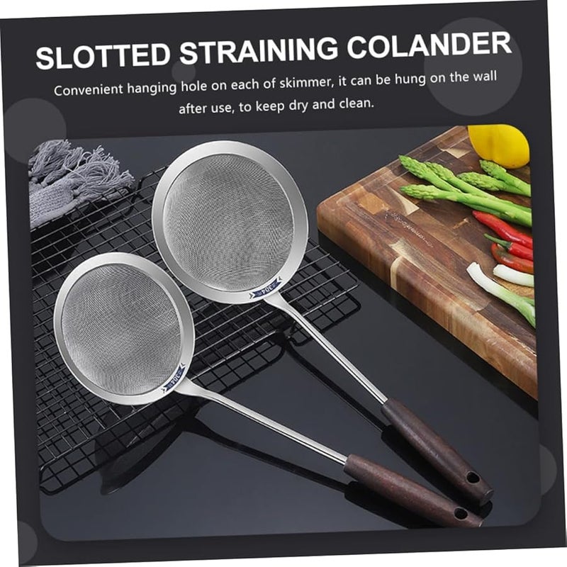 32cm Stainless Steel Filter Spoon Skimmer for Frying Cooking Noodles Potatoes - Image 3