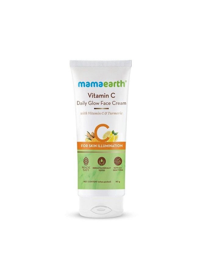 Mamaearth - Vitamin C Daily Glow Face Cream With Vitamin C & Turmeric For Skin Illumination 80 G - Image 1