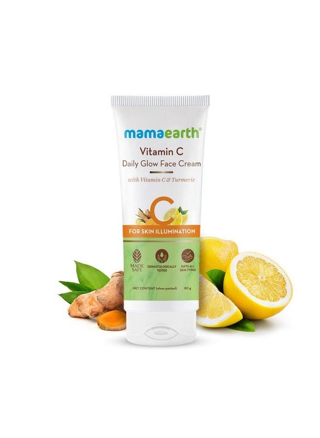 Mamaearth - Vitamin C Daily Glow Face Cream With Vitamin C & Turmeric For Skin Illumination 80 G - Image 1