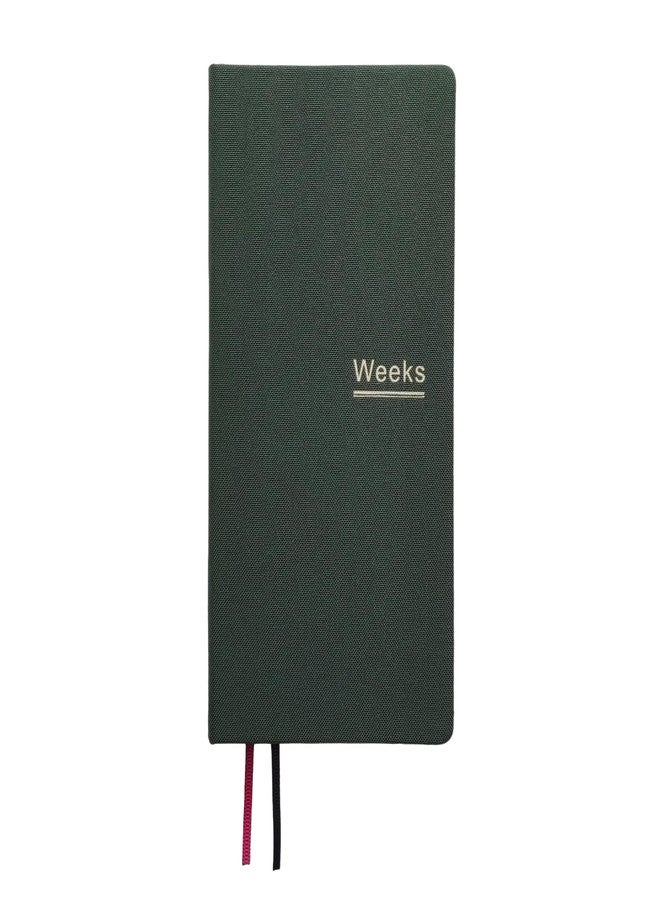 receip Undated Weekly Planner Notebook Pocket Organizer Appointment Book Journal Notebook A6 Week Plan Notepad (Dark Green) - Image 1