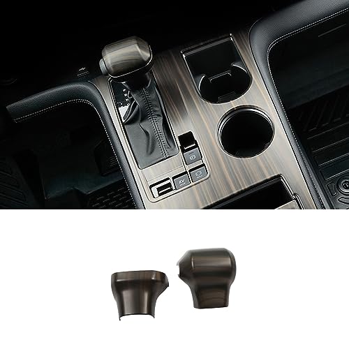 ERIDANUS Auto Accessories Fit for Toyota Sienna 2025 2024 2023 2022 2021 Inner Gear Shift Knob Cover Trim Peach Wood Style ABS 2 PCS - Image 1