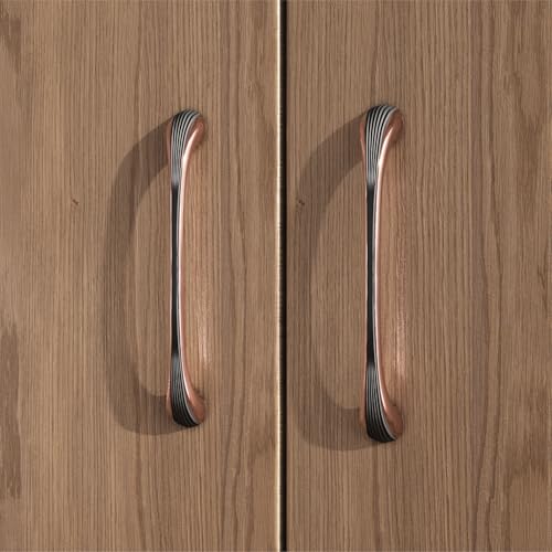 LAPO 6 Inch Cabinet Handle for Daily Usage, Works Well for Drawer Units & Wardrobe, Reliable Grip Support, Easy Fit Installation, Rust Resistant, Hole to Hole Size 13.2 cm (Black Rose Gold, Pack of 6) - Image 1