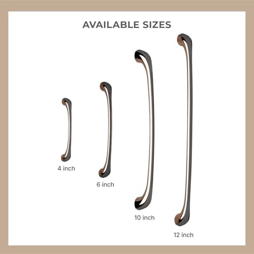 LAPO 6 Inch Cabinet Handle for Daily Usage, Works Well for Drawer Units & Wardrobe, Reliable Grip Support, Easy Fit Installation, Rust Resistant, Hole to Hole Size 13.2 cm (Black Rose Gold, Pack of 6) - Image 5