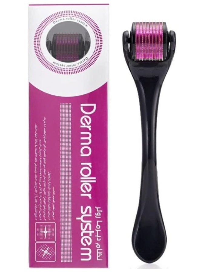 ديرما رولر من التيتانيوم 0.75 مم - أسطوانة دقيقة لتدليك البشرة لنمو الوجه والشعر واللحية - Image 1