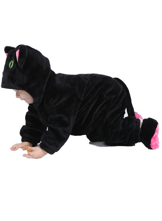 HSCTEK Toddler Cat Costume, Baby Black Cat Costume Infant Boys Girls, Newborn Animal Halloween Costume Kids 2-3T - Image 4