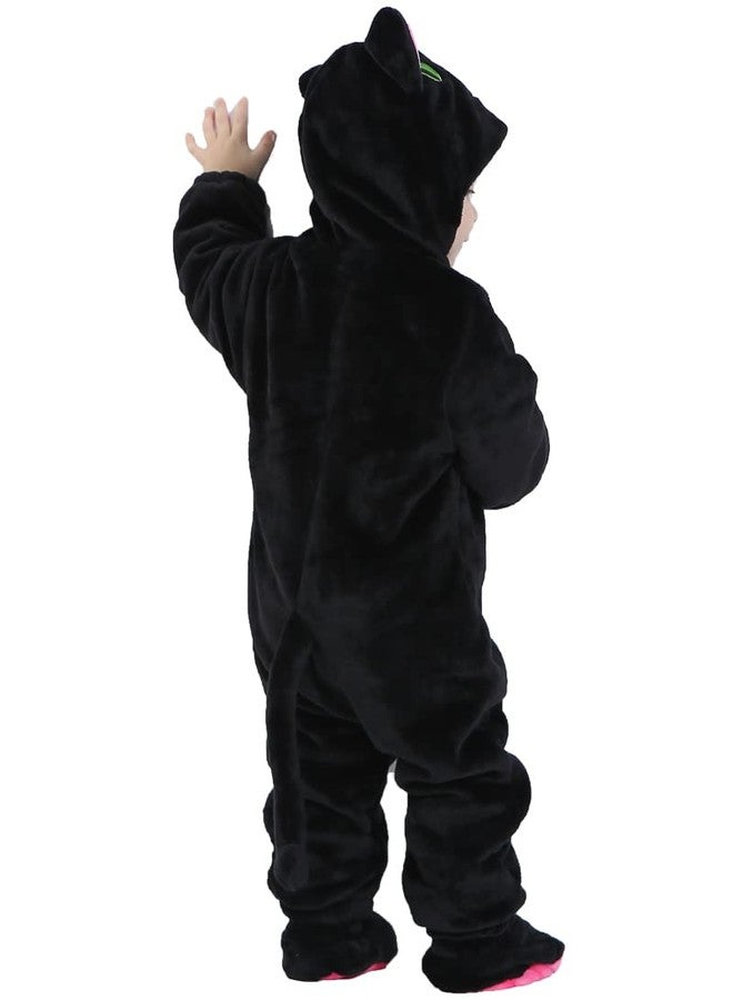 HSCTEK Toddler Cat Costume, Baby Black Cat Costume Infant Boys Girls, Newborn Animal Halloween Costume Kids 2-3T - Image 5