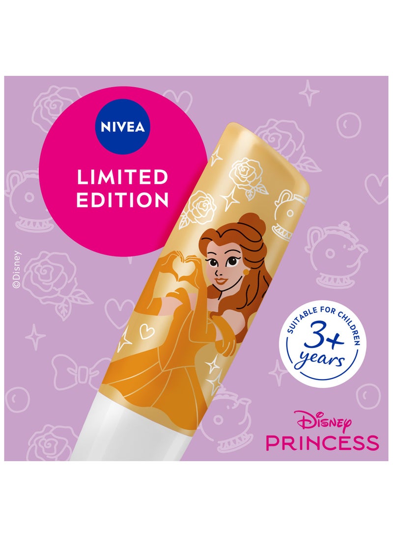 Nivea Labello Disney Princess Belle Lip Balm Vanilla Cupcake Flavor 4.8g - Image 4