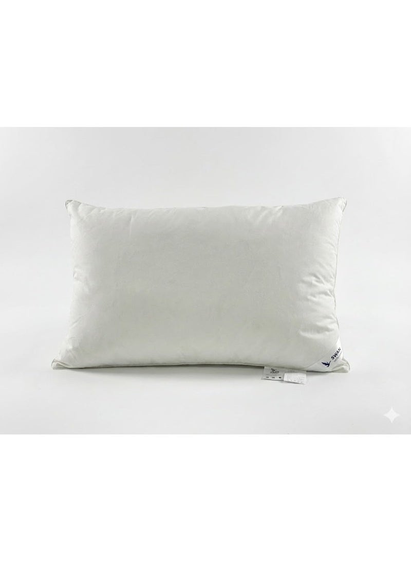 Swan Premium Hotel Pillow, Soft Microfiber Filling, 50x75 cm, White - Image 2