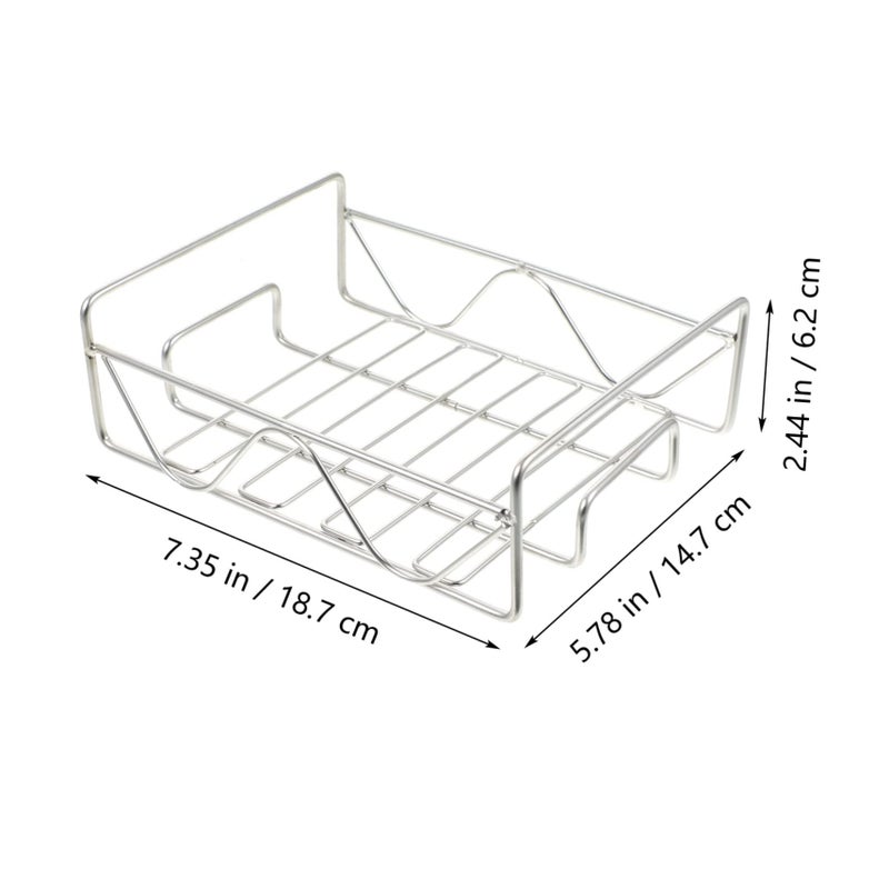 Stainless Steel Wall Mounted Shower Basket Adhesive No Drilling Bathroom Organizer - Image 4