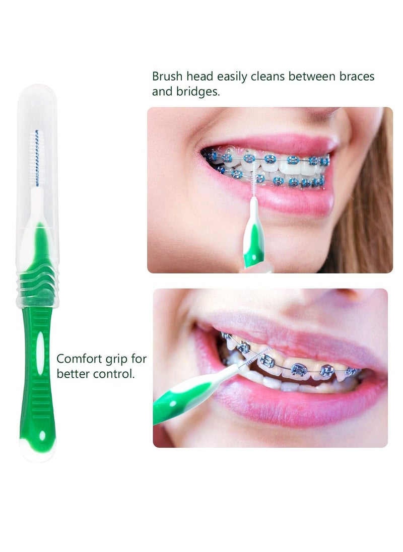 Generic Portable Orthodontic Oral Care Kit for Braces -2 Orthodontic Care Set - Dental Braces Kit, Interdental Brush Dental Wax Dental Floss Toothbrush Cleaning Kit (Green & Red)  - Image 4
