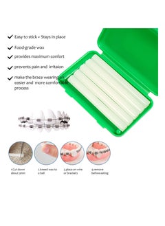 Generic Portable Orthodontic Oral Care Kit for Braces -2 Orthodontic Care Set - Dental Braces Kit, Interdental Brush Dental Wax Dental Floss Toothbrush Cleaning Kit (Green & Red)  - Image 3