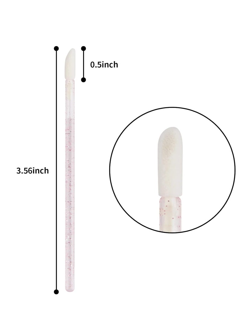 Kirecoo Kirecoo 200PCS Lip Applicators Disposable - Glitter Crystal Lip Wands, Lip Brush, Lip Gloss Wands, Lipstick Applicator Wands, Makeup Applicator Beauty Tool Kits (Black+Pink) - Image 4