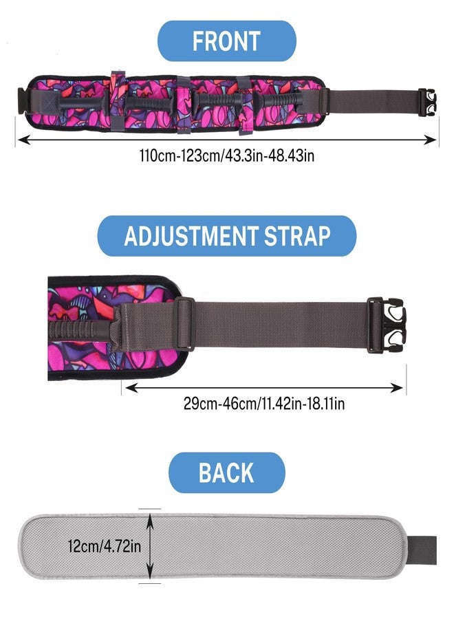 KUAZIDAR Gait Belt Transfer Belt with Handles, Medical Belt for Elderly Bariatric & Disabled, Quick Release Buckle Gait Strap for Patient Lifting, Nursing Safety Assist Belt, Ocean Floral Multi-Color Print - Image 5