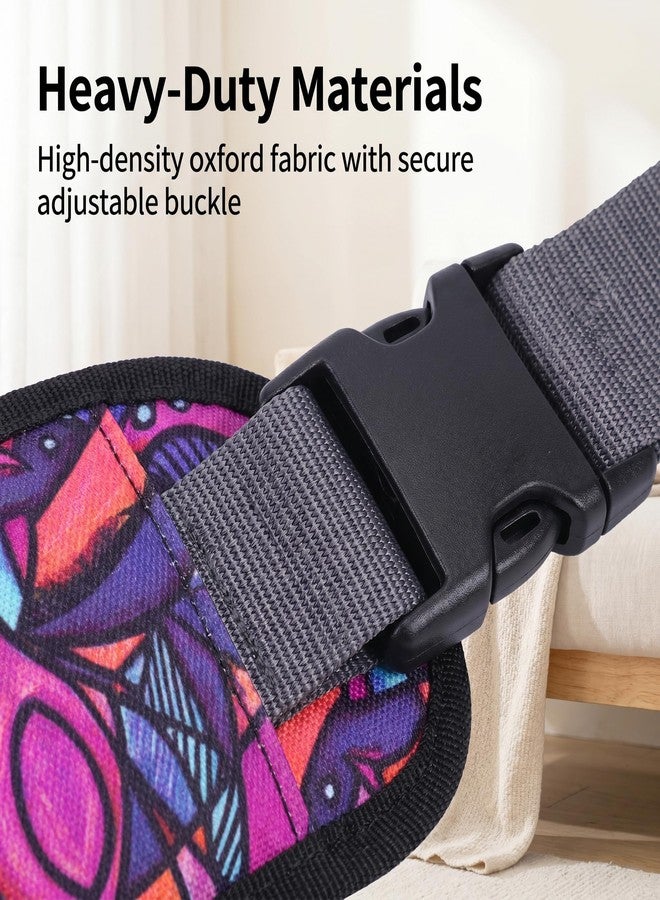 KUAZIDAR Gait Belt Transfer Belt with Handles, Medical Belt for Elderly Bariatric & Disabled, Quick Release Buckle Gait Strap for Patient Lifting, Nursing Safety Assist Belt, Ocean Floral Multi-Color Print - Image 4