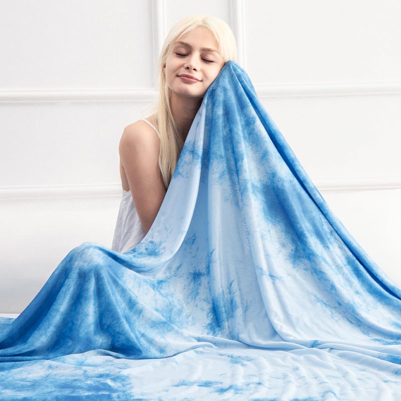 Marchpower Cooling Blanket for Night Sweats Twin Size  Cool Blankets for Hot Sleepers  Arc-Chill Double-Sided Cooling Fabric Q-Max>0.5  Tie Dye Blanket Summer Blanket Cold Blankets for Sleeping - Image 4