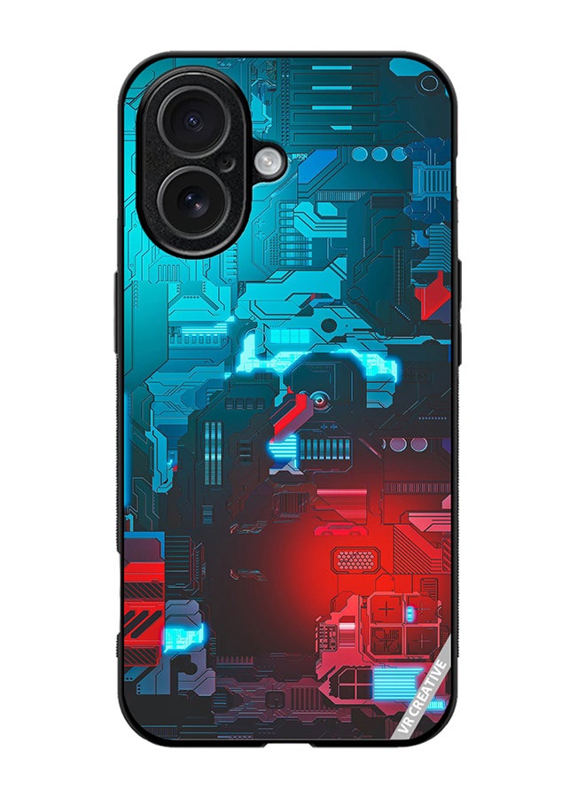 Protective Case Cover For Apple iPhone 17 Tech M7 Design Multicolour