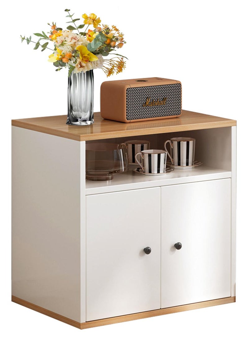شاربدو طاولة جانبية بسيطة لغرفة النوم مع خزانة تخزين وظيفية مفتوحة لغرفة النوم وغرفة المعيشة 60*34*56 سم - Image 1