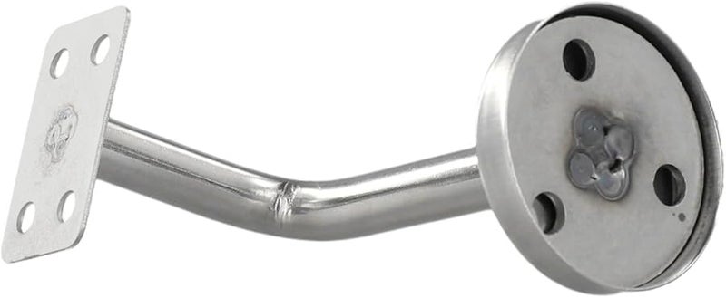 قوس درابزين من الفولاذ المقاوم للصدأ مثبت على الحائط مقاس 60 مم × 100 مم دعم سكة فضي للسلالم والدرابزين - Image 5