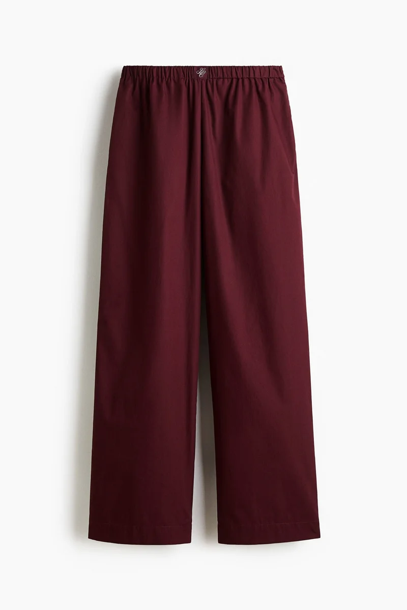 H&M Cotton poplin trousers