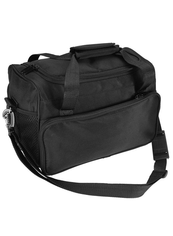 Filfeel Barber Carrying Bag, Large Capacity Professional Hairdressing Hair Equipment Salon Tool Messenger Bag Travel Storage Case, 13.8 x 7.9 x 9.4inch, Black - Image 1