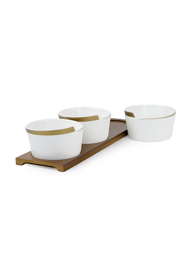 Shallow Porcelain New Bone China Verde 3-Piece Bowl Serving Set with Bamboo Tray - Elegant Culinary Presentation - pzsku/ZB2DAE98EA5089C21705FZ/45/_/1710923937/d765aebd-35ca-4f81-ab8c-5c0aa400707c