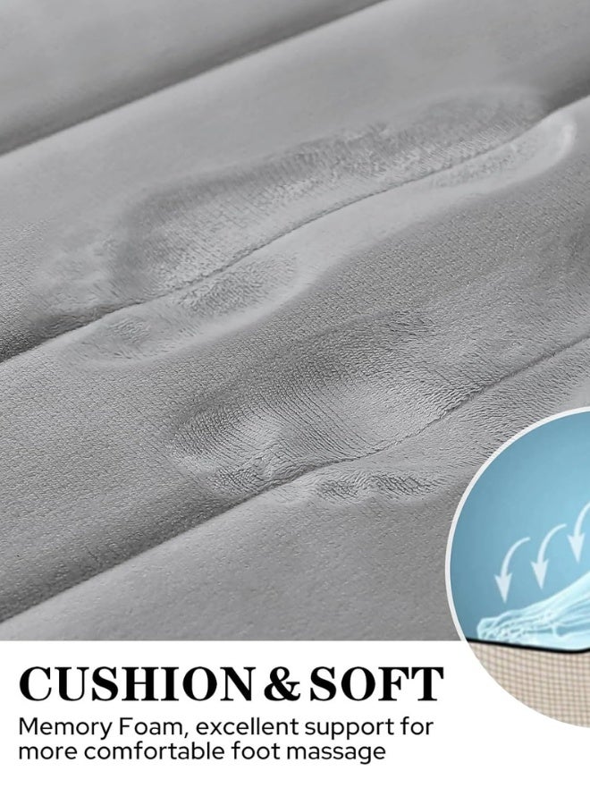 GTSOL 3-Piece Bathroom Rug Set – Ultra-Soft Memory Foam Bath Mats with Non-Slip Backing – Super Absorbent, Machine Washable, Quick Dry – Toilet Pedestal Mat Set – Grey – Ideal for Bathroom, Guest Suite & Vanity - Image 4