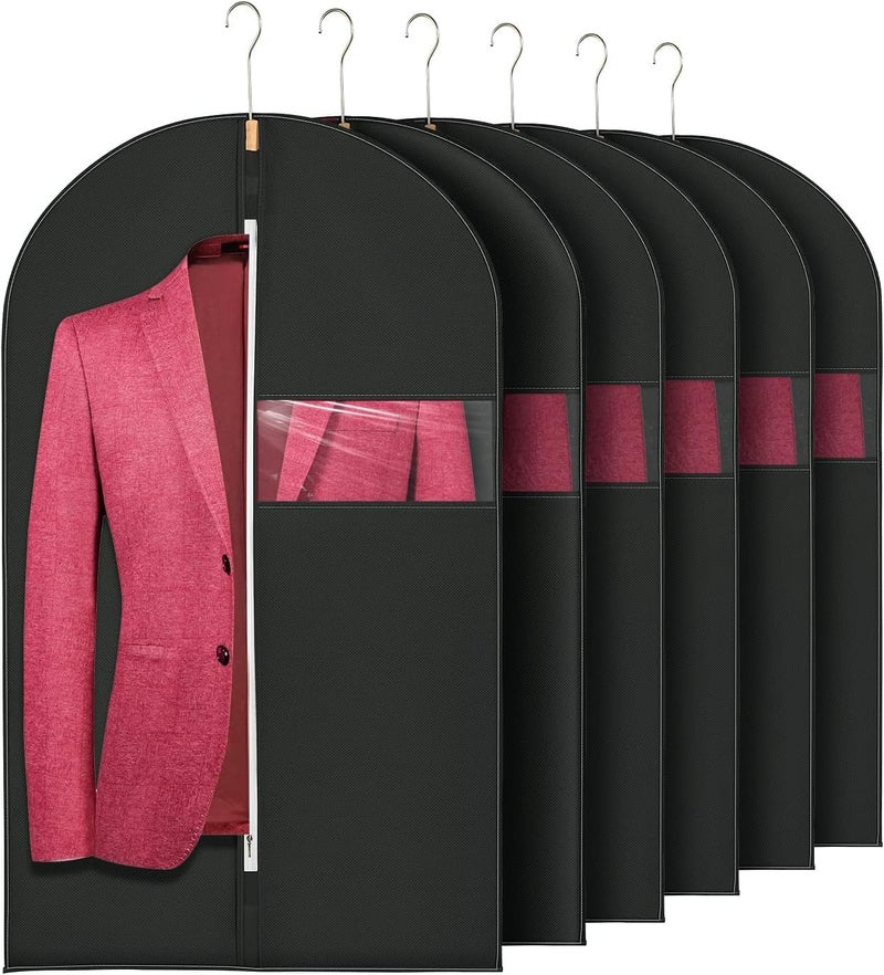RAAHII RAAHII Blazer cover coat covers with zip for wardrobe storage of suit jacket garments sweaters saree pant organizer Black 4 Non Woven - Image 1