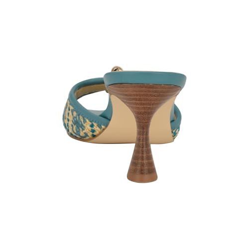 Guess Women's Dista Heeled Sandal, Light Blue Logo 450, 7.5 - Image 4