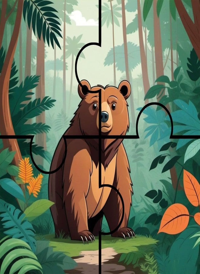 Homecute Wooden Jigsaw Puzzle Game for Children & Kids, Wooden Puzzle for Kid's, Birthday Return Gifts for Kids, Learning & Education Toy 3-4 Years Kid’s- 4 Pieces Pack of 6 (Animal with Nature) - Image 3