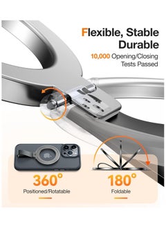 TORRAS 2024 Upgrade Magnetic Phone Grip Holder Kickstand, Compatible with PopSockets MagSafe Ring Removable, for iPhone 16,15,14, 13, 12 11 Pro/Max/Mini,Samsung Galaxy, Google (Black), Ostand Ring  - Image 5