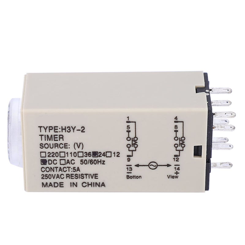 مؤقت التأخير عند تشغيل الطاقة H3Y-2 (0-3 دقائق) - 8 دبابير - 24 فولت / 110 فولت / 220 فولت - Image 3
