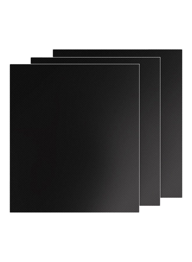 NIBEMINENT 3-Piece Non-Stick Grill Mat Black 