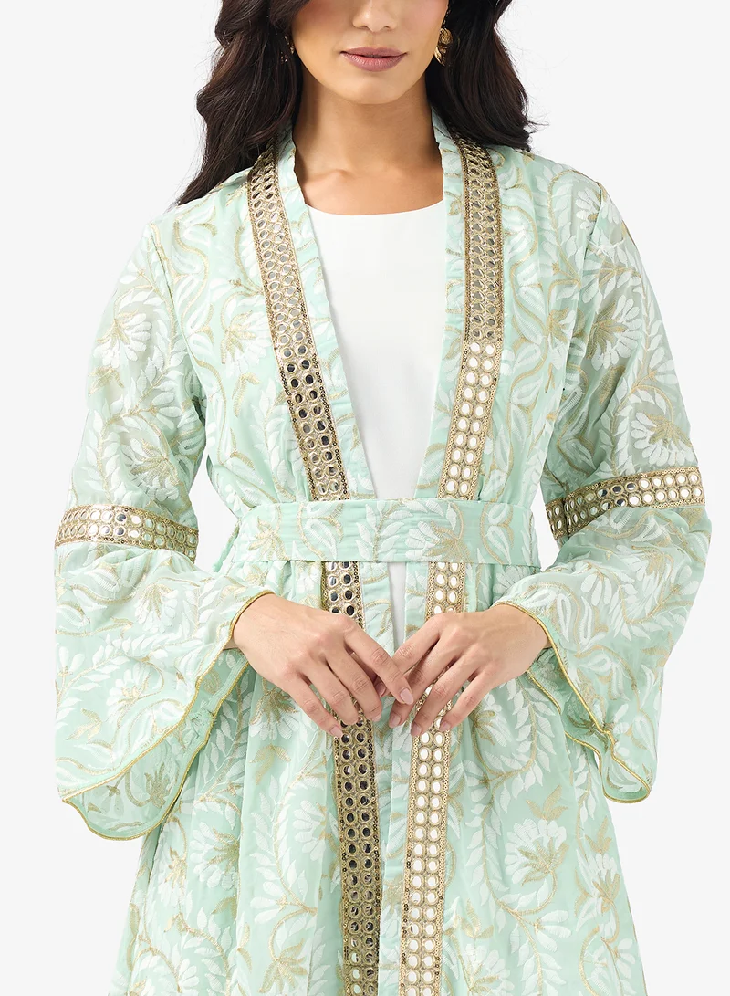 Khizana Printed Abaya with Inner