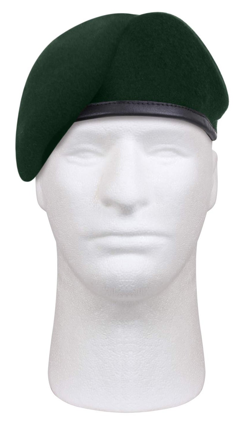 Rothco PreShaved Inspection Ready Beret Rugged Wool Hat Ready for Duty Green 7 14 - Image 2