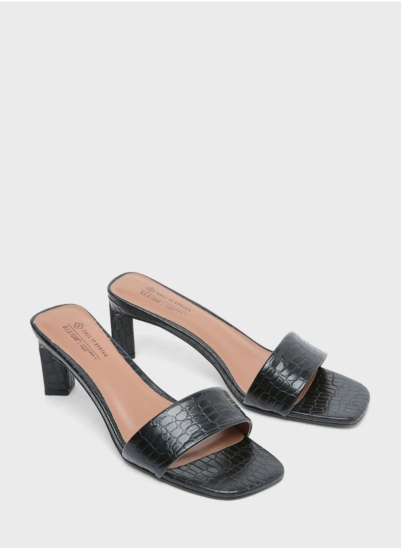 CALL IT SPRING Textured Heel Sandals