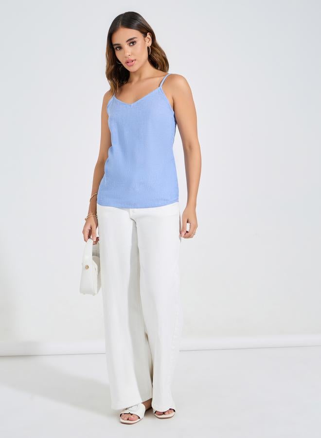 Styli Solid Chambray Cami Top - Image 2