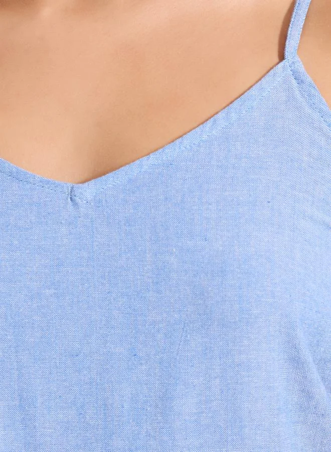 ستايلي Solid Chambray Cami Top