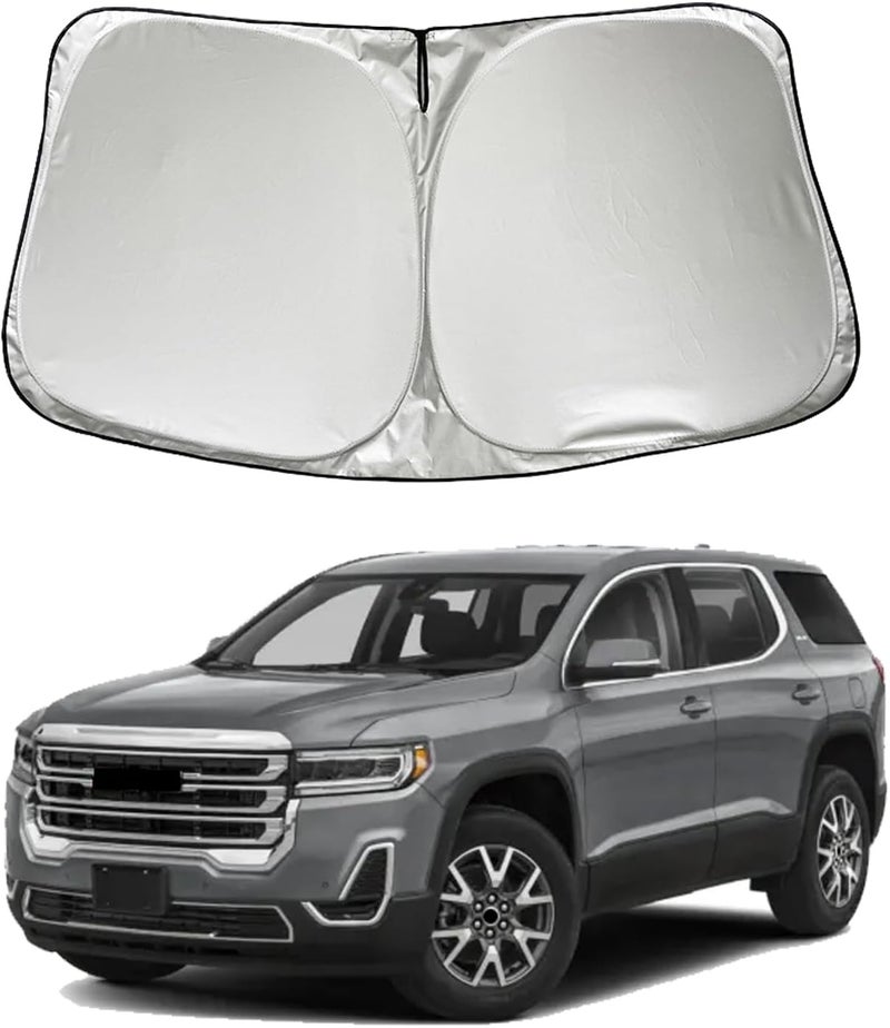 szyuchen Car Windshield Sun Shade Sunshade Compatible with GMC Acadia 2017-2020 2021 2022 2023 Accessories, Foldable Car Front Window Sun Shield Visor - Image 1