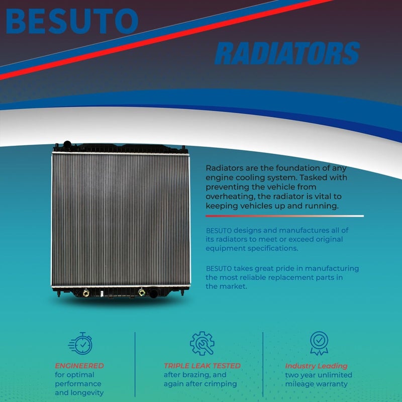 BESUTO Aluminum Radiator for Toyota Corolla L4 1.6/1.8 16V (2003-2008) - 16mm Core Thickness - Image 2