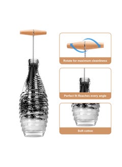 SYOSI Cleaning Bottle Brush 4 Pcs Long Bottle Brushes for Cleaning Narrow Neck Glass Pipe Glass Tea Coffee Cup Sports Water Bottles Kettle Brush Straw Tube and Baby Bottle Brush  - Image 5