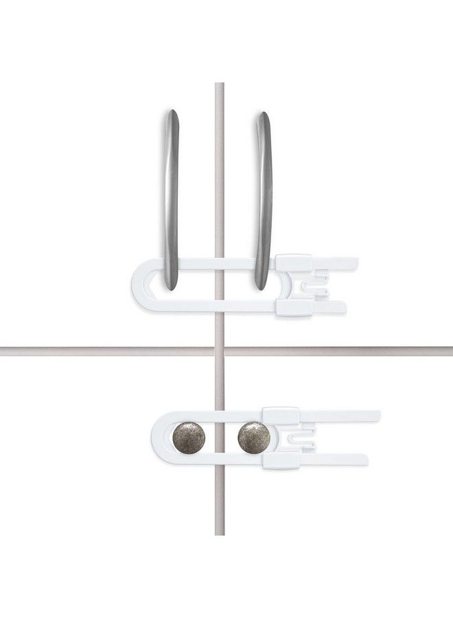 vmaisi 8 Pack Baby Sliding Cabinet Locks Vmaisi Adjustable U Shaped Child Safety Locks Childproof Latches For Kitchen Bathroom Storage Cupboards Doors Handles And Knobs White - Image 3