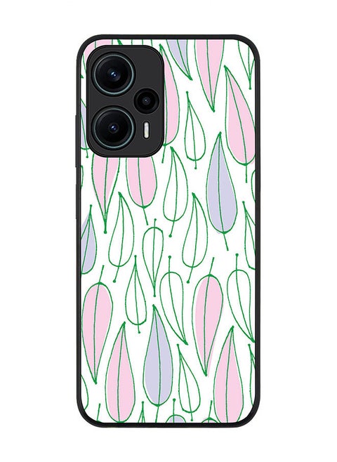 Rugged Black edge case for Xiaomi Poco F5 5G / Xiaomi Redmi Note 12 Turbo 5G Slim fit Soft Case Flexible Rubber Edges Anti Drop TPU Gel Thin Cover - Pastel Summer