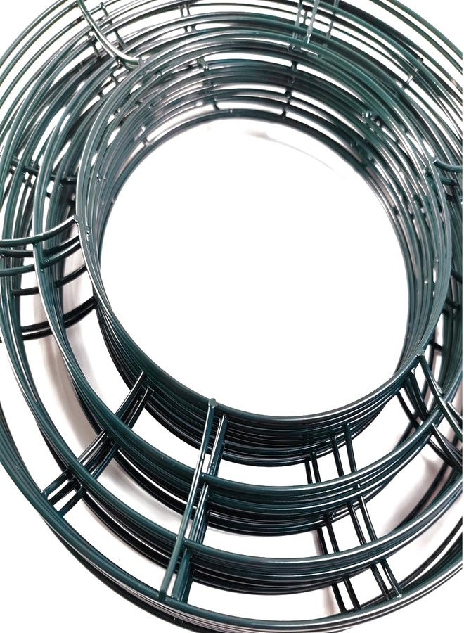 TIHOOD 10PCS 10” Metal Wreath Frame Green Wire Wreath Rings for Christmas New Year Party Home Decor DIY Crafts Supplies - Image 5