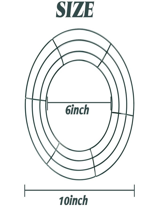 TIHOOD 10PCS 10” Metal Wreath Frame Green Wire Wreath Rings for Christmas New Year Party Home Decor DIY Crafts Supplies - Image 2