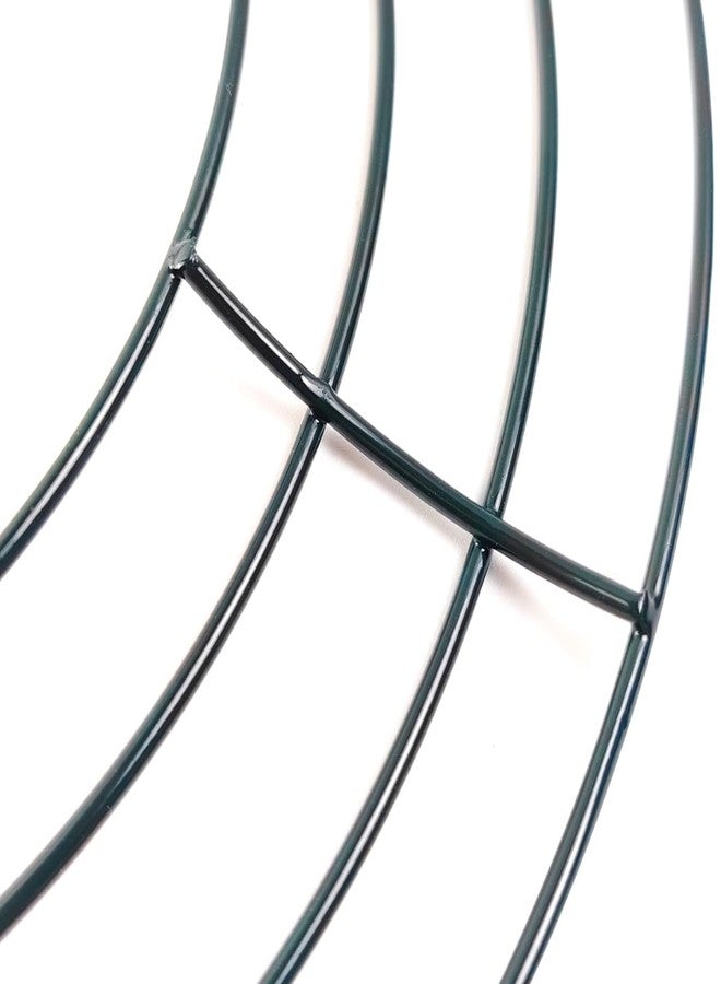TIHOOD 10PCS 10” Metal Wreath Frame Green Wire Wreath Rings for Christmas New Year Party Home Decor DIY Crafts Supplies - Image 3
