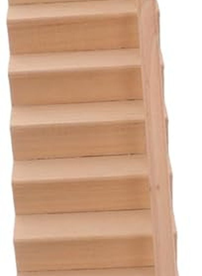 Brown Wooden Dollhouse Furniture Right Handrail for DIY Mini House Building Decoration - Image 1