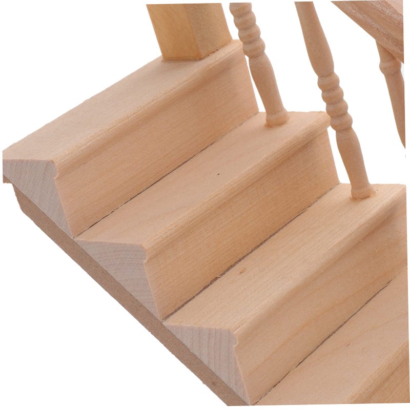Brown Wooden Dollhouse Furniture Right Handrail for DIY Mini House Building Decoration - Image 5